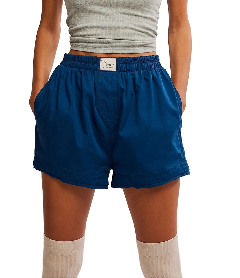 Free People Day To Day Solid Woven Boxer Shorts