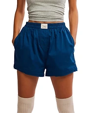 Free People Day To Day Solid Woven Boxer Shorts