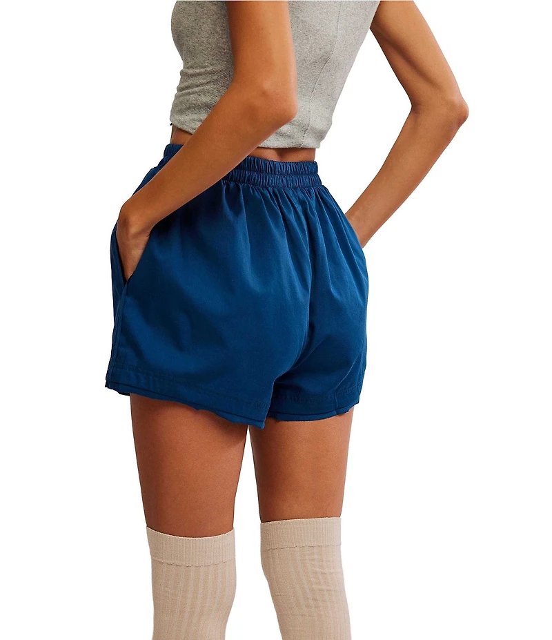 Free People Day To Day Solid Woven Boxer Shorts