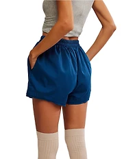 Free People Day To Day Solid Woven Boxer Shorts