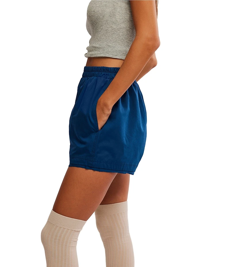 Free People Day To Day Solid Woven Boxer Shorts