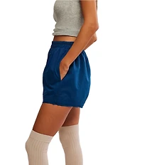 Free People Day To Day Solid Woven Boxer Shorts