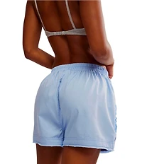 Free People Day To Day Solid Woven Boxer Shorts