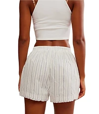 Free People Day To Day Striped Boxer Shorts