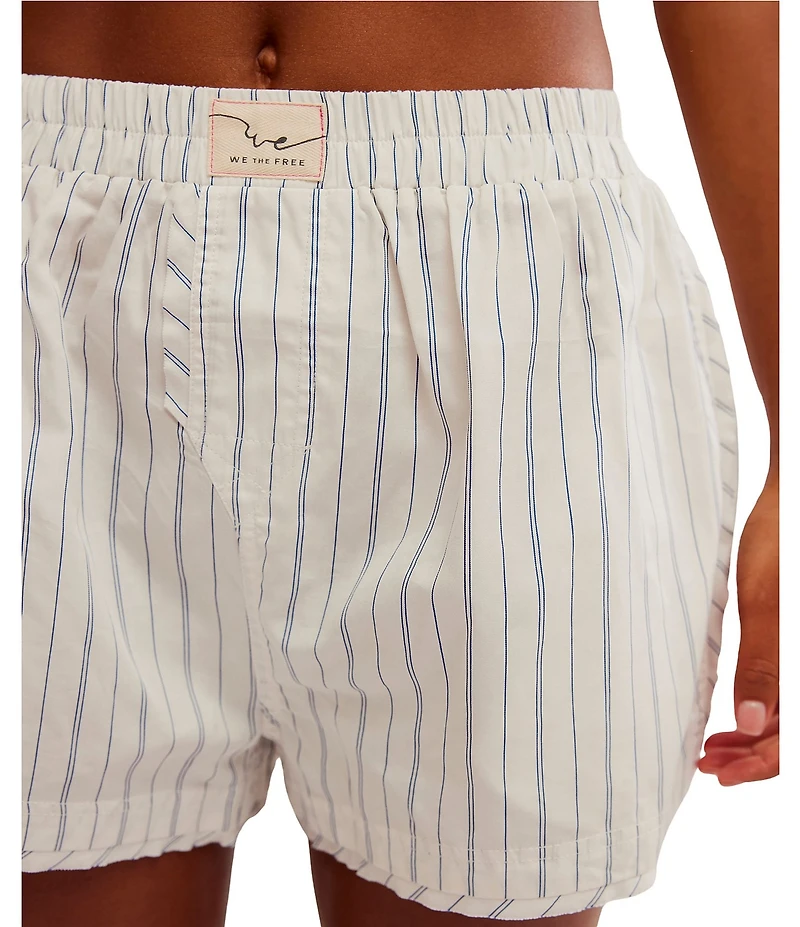 Free People Day To Day Striped Boxer Shorts