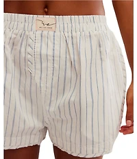 Free People Day To Day Striped Boxer Shorts