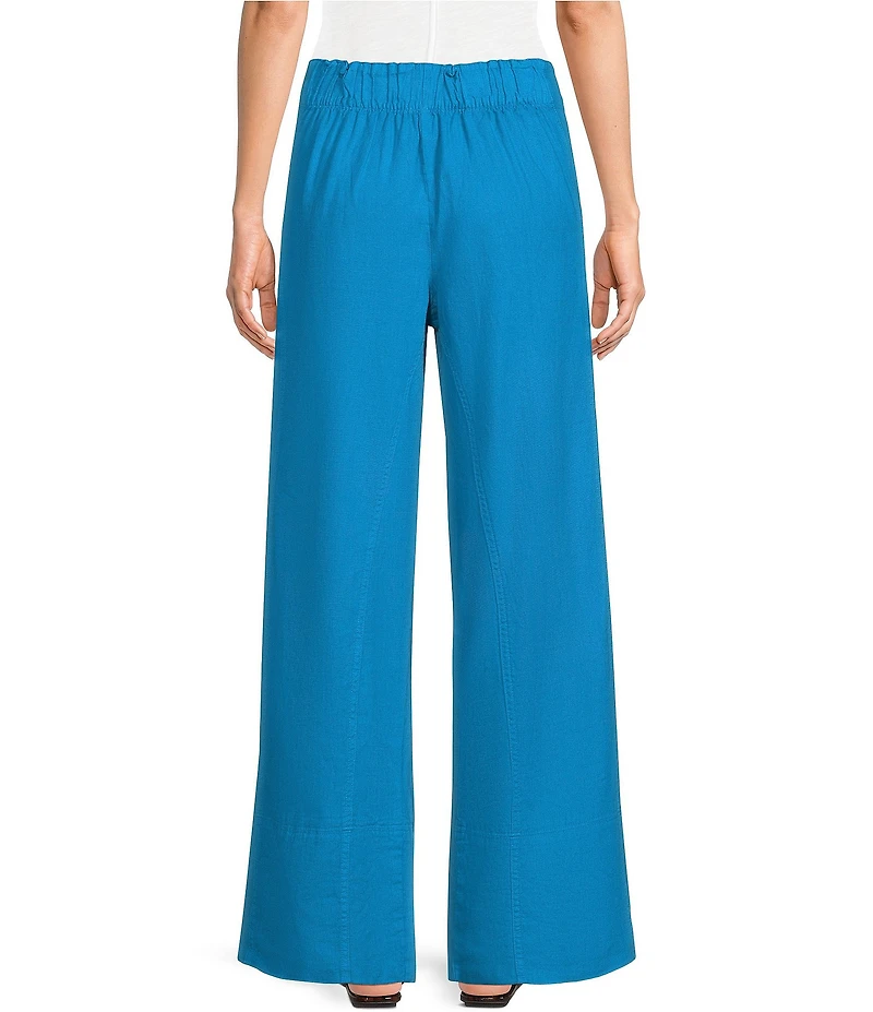 Free People Days End Linen Pull On Pants