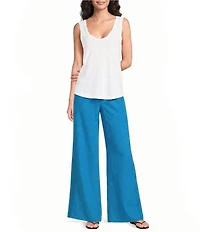 Free People Days End Linen Pull On Pants