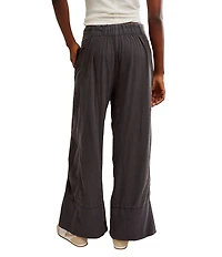 Free People Days End Linen Pull On Pants
