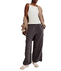 Free People Days End Linen Pull On Pants