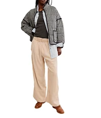 Free People Days End Linen Pull On Pants