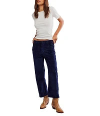 Free People Deep Trance Low Rise Corduroy Barrel Jeans