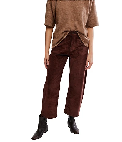 Free People Deep Trance Low Rise Corduroy Barrel Jeans