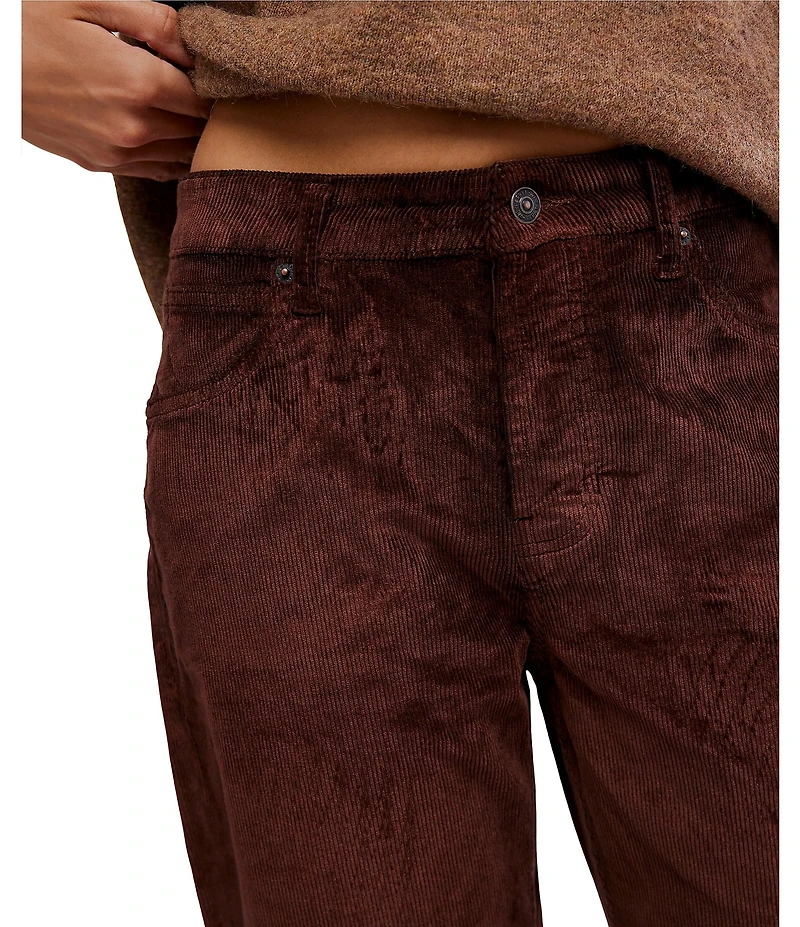 Free People Deep Trance Low Rise Corduroy Barrel Jeans