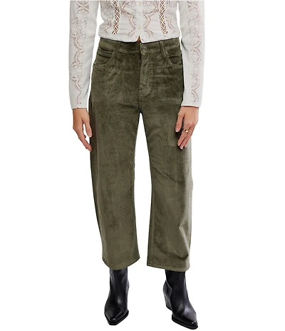 Free People Deep Trance Low Rise Corduroy Barrel Jeans