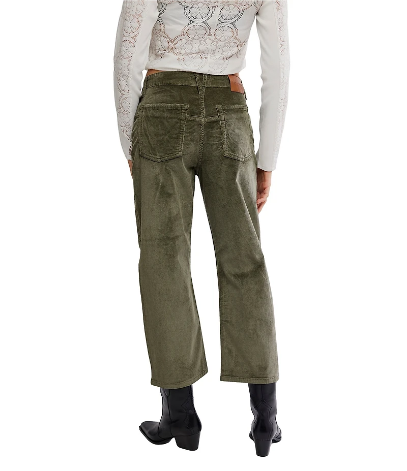 Free People Deep Trance Low Rise Corduroy Barrel Jeans