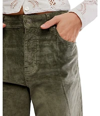 Free People Deep Trance Low Rise Corduroy Barrel Jeans