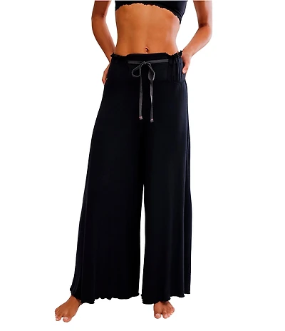 Free People Dream State Knit Ultra-Wide-Leg Lounge Sleep Pants