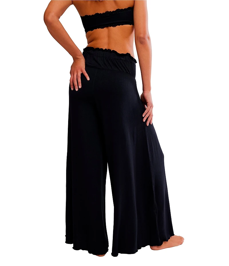 Free People Dream State Knit Ultra-Wide-Leg Lounge Sleep Pants