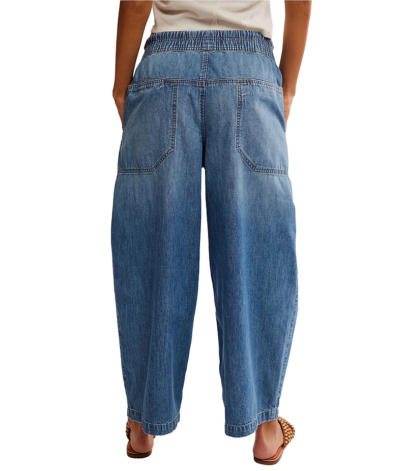 Free People Easy Peasy Pull-On Boyfriend Denim Jeans