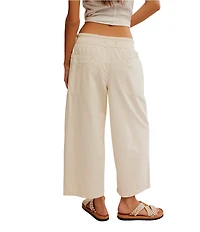 Free People Easy Peasy Wide Drawstring Elastic Waist Wide Leg Pull-On Pants