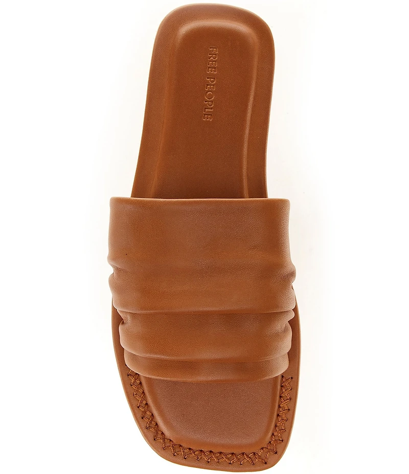 Free People Evelyn Leather Banded Slide Sandals