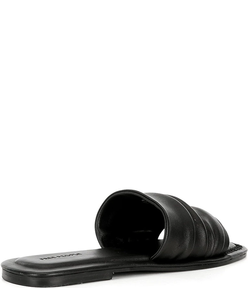 Free People Evelyn Leather Banded Slide Sandals