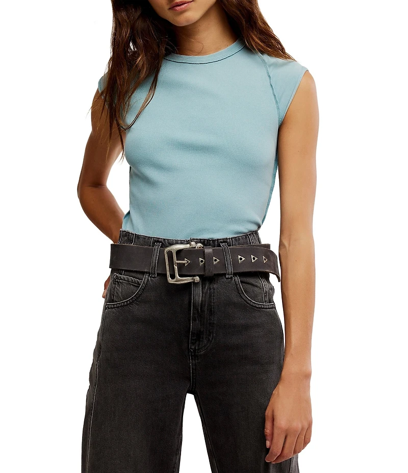 Free People Ever Had Crew Neck Short Sleeve Knit Tee