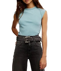 Free People Ever Had Crew Neck Short Sleeve Knit Tee