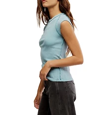 Free People Ever Had Crew Neck Short Sleeve Knit Tee