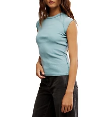 Free People Ever Had Crew Neck Short Sleeve Knit Tee