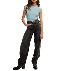 Free People Ever Had Crew Neck Short Sleeve Knit Tee