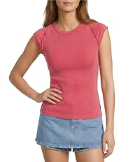 Free People Ever Had Crew Neck Short Sleeve Knit Tee