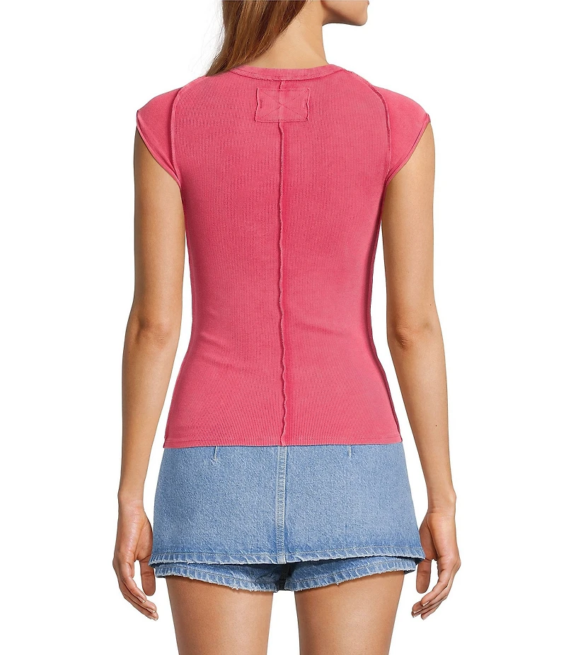 Free People Ever Had Crew Neck Short Sleeve Knit Tee