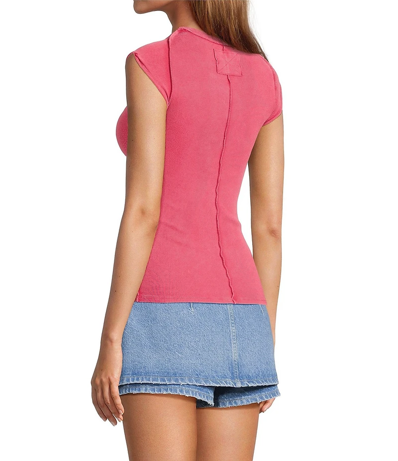 Free People Ever Had Crew Neck Short Sleeve Knit Tee