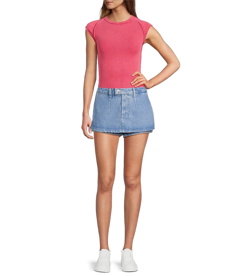 Free People Ever Had Crew Neck Short Sleeve Knit Tee