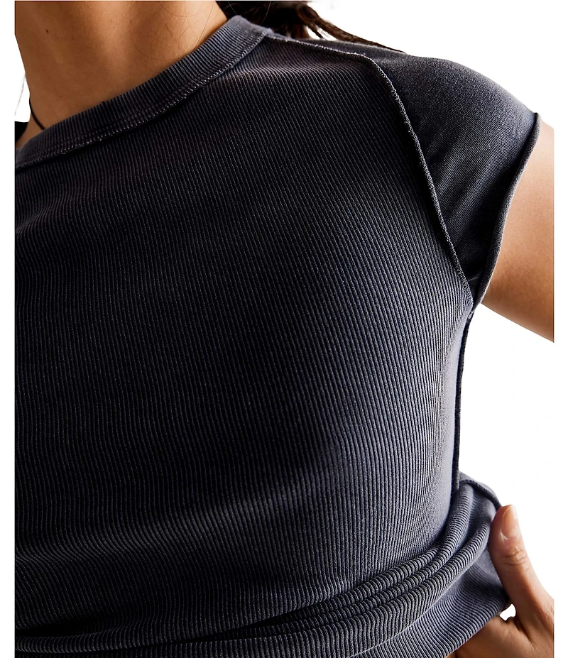 Free People Ever Had Crew Neck Short Sleeve Knit Tee