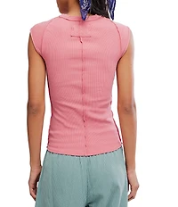 Free People Ever Had Crew Neck Short Sleeve Knit Tee