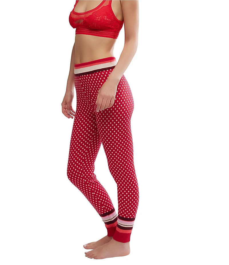 Free People Falala Knit Peppermint Dot Leggings