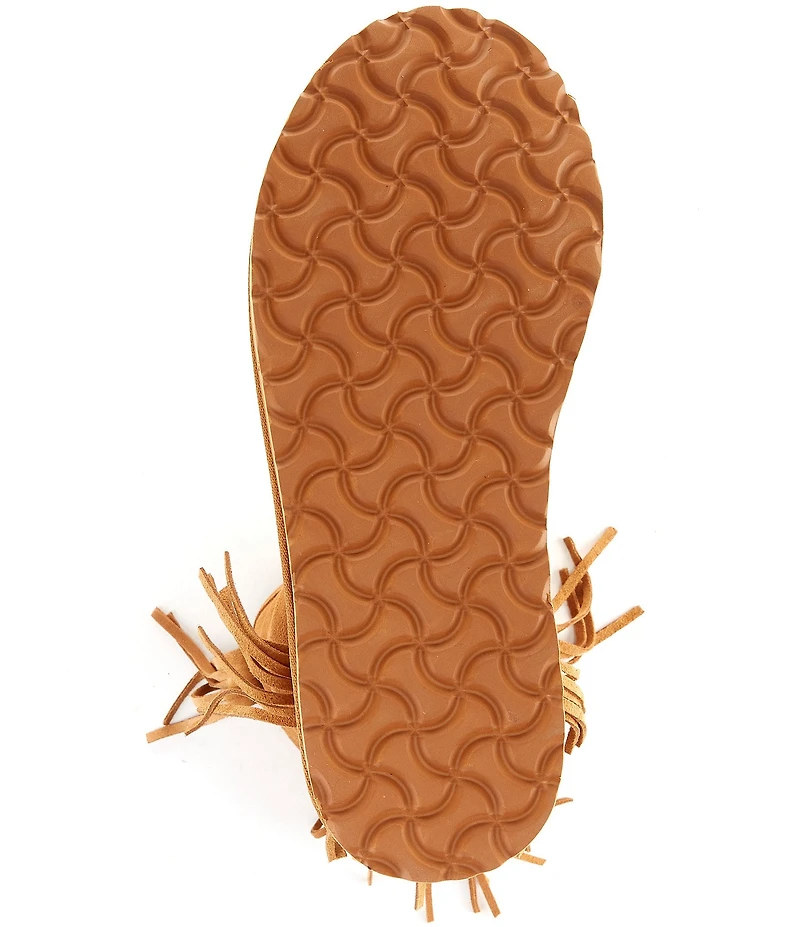 Free People Faye Suede Fringe Mid Calf Boots