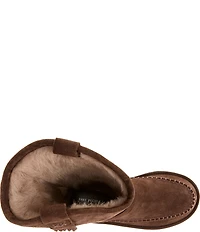 Free People Faye Suede Fringe Mid Calf Boots