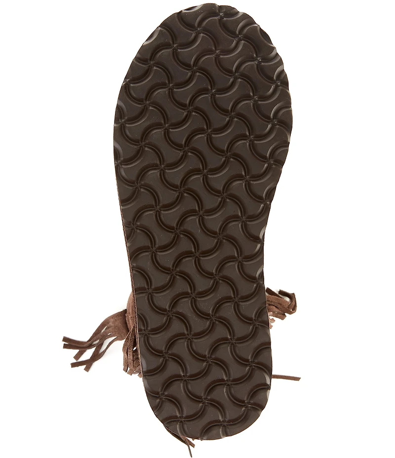 Free People Faye Suede Fringe Mid Calf Boots