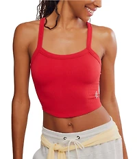 Free People FP Movement All Clear Solid Scoop Neckline Sleeveless Cami