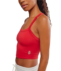 Free People FP Movement All Clear Solid Scoop Neckline Sleeveless Cami
