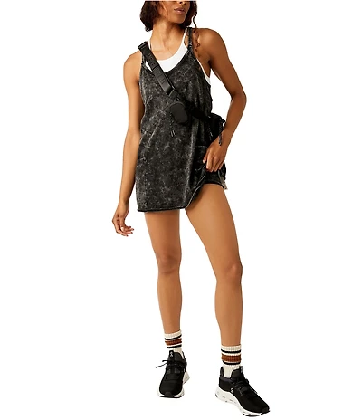 Free People FP Movement Hot Shot Scoop Neck Sleeveless Patch Pocket Mini Dress