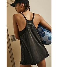 Free People FP Movement Hot Shot Scoop Neck Sleeveless Patch Pocket Mini Dress