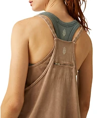 Free People FP Movement Hot Shot Scoop Neck Sleeveless Patch Pocket Mini Dress