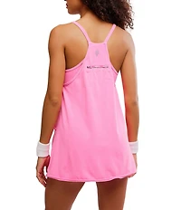 Free People FP Movement Hot Shot Scoop Neck Sleeveless Patch Pocket Mini Dress