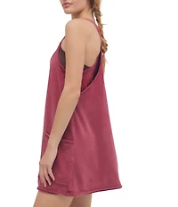 Free People FP Movement Hot Shot Scoop Neck Sleeveless Patch Pocket Mini Dress