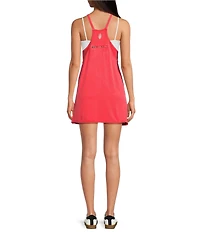 Free People FP Movement Hot Shot Scoop Neck Sleeveless Patch Pocket Mini Dress